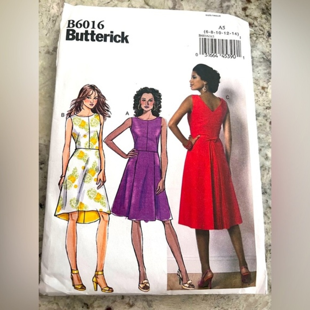 Butterick B 6016 Misses dresses‎ size 6–14 new uncut pattern